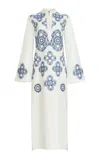 Silvia Tcherassi Adalys Linen-cotton Tunic Midi Dress In Multi