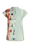 Silvia Tcherassi Adele Stretch-cotton Shirt In Multi