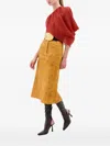 Silvia Tcherassi Adil Draped One-shoulder Blouse In Red