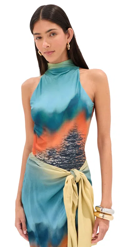 Silvia Tcherassi Adina Bodysuit Sunset In Multi