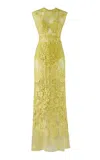 Silvia Tcherassi Aika Lace Gown In Lime Green