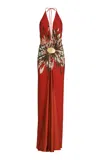 Silvia Tcherassi Aiko Gathered Dress In Red