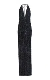 Silvia Tcherassi Aiko Sequined Gown In Navy