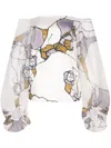Silvia Tcherassi Aimar Graphic-print Silk Blouse In White
