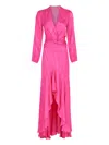 Silvia Tcherassi Albarella Twist-detail Ruffled Maxi Dress In Pink
