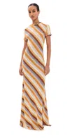 Silvia Tcherassi Allie Maxi Dress Multi Color Stripes