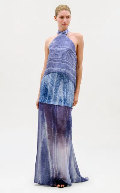 Silvia Tcherassi Amalia Silk-blend Maxi Skirt In Multi