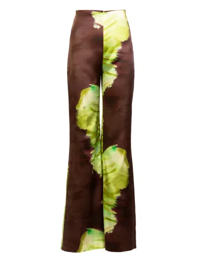 Silvia Tcherassi Andie Floral Trousers In Brown