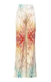 Silvia Tcherassi Andie Stretch-silk Wide-leg Pants In Multi