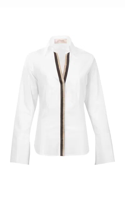 Silvia Tcherassi Andrea Cotton Top In Black