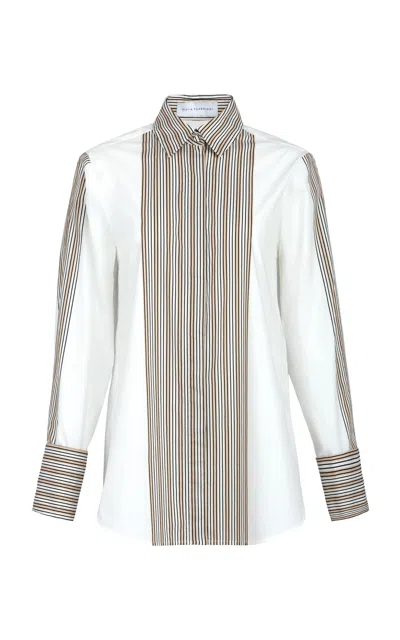 Silvia Tcherassi Angeles Cotton Shirt In Stripe