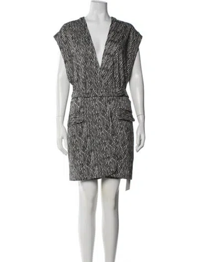 Pre-owned Silvia Tcherassi Animal Print Mini Dress In Black