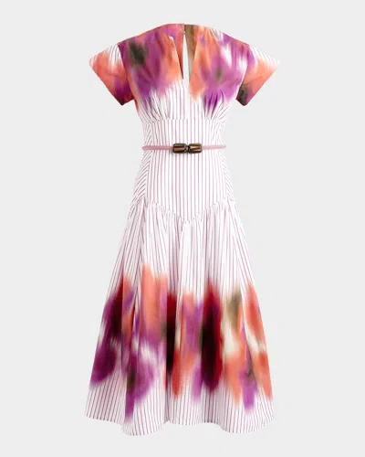 Silvia Tcherassi Antia Striped-print Dress In Multi