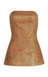 Silvia Tcherassi Astor Strapless Top In Tan