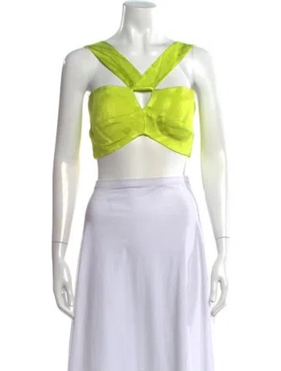 Pre-owned Silvia Tcherassi Asymmetrical Sleeveless Crop Top In Red