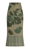 Silvia Tcherassi Atira Cotton Midi Skirt In Multi