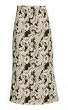 Silvia Tcherassi Atira Cotton-blend Midi Skirt In Neutral