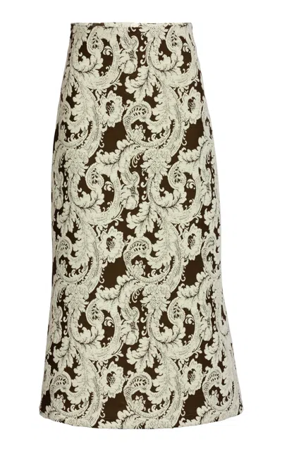 Silvia Tcherassi Atira Cotton-blend Midi Skirt In Multi