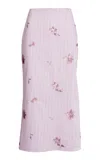 Silvia Tcherassi Atira Cotton-blend Midi Skirt In Pink