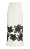 Silvia Tcherassi Atira Crepe Midi Skirt In Off-white