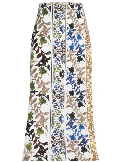Silvia Tcherassi Atira Organic Cotton Midi Skirt In White