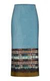 Silvia Tcherassi Atira Printed Midi Skirt In Blue