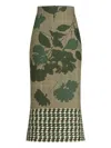Silvia Tcherassi Atira Printed Midi Skirt In Green