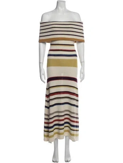 Pre-owned Silvia Tcherassi Baby Alpaca Long Dress In Neutrals