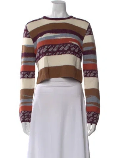 Pre-owned Silvia Tcherassi Baby Alpaca Striped Sweater In Multi