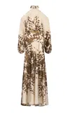 Silvia Tcherassi Bahar Printed Silk-blend Gown In Off-white
