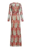Silvia Tcherassi Barisa Guipure Lace Maxi Dress In Multi