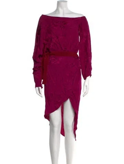 Pre-owned Silvia Tcherassi Bateau Neckline Midi Length Dress In Pink