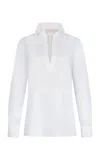 Silvia Tcherassi Bega Long-sleeve Blouse In White