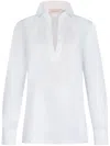 Silvia Tcherassi Bega Long-sleeve Blouse In White