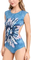 Silvia Tcherassi Bela Printed Bodysuit In Aciano Flower