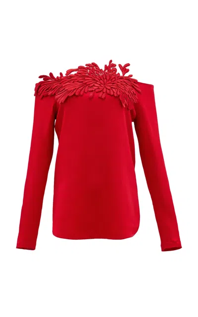 Silvia Tcherassi Belinda Off-the-shoulder Top In Red