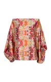 Silvia Tcherassi Bellagio Printed Silk-blend Blouse In Multclra