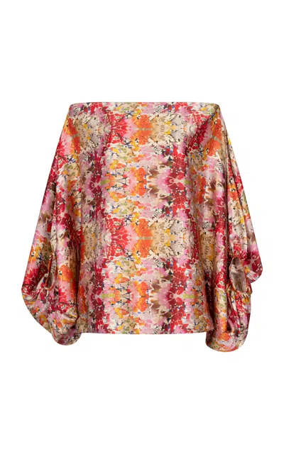 Silvia Tcherassi Bellagio Printed Silk-blend Blouse In Multclra