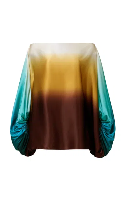 Silvia Tcherassi Bellagio Silk-blend Blouse In Multi