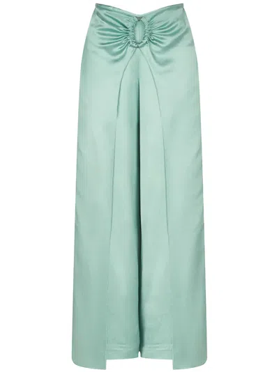 Silvia Tcherassi Belma Draped-panel Palazzo Pants In Blue