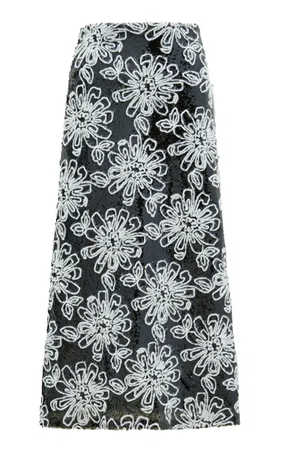 Silvia Tcherassi Blair Sequined Midi Skirt In Multi
