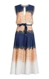 Silvia Tcherassi Bora Tie-dye Midi Dress In Multi