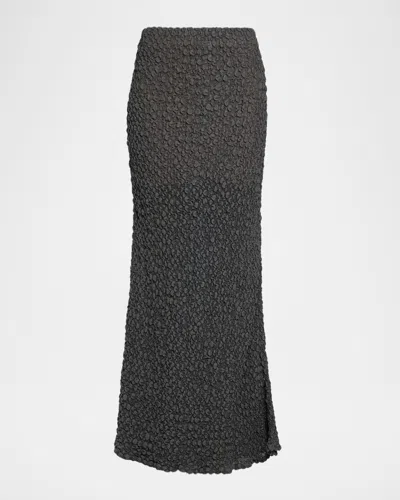 Silvia Tcherassi Bubble Jacquard Maxi Skirt In Black