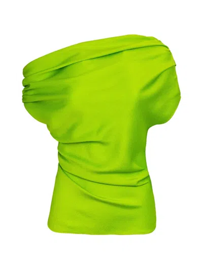 Silvia Tcherassi Buchi Draped Jersey In Green