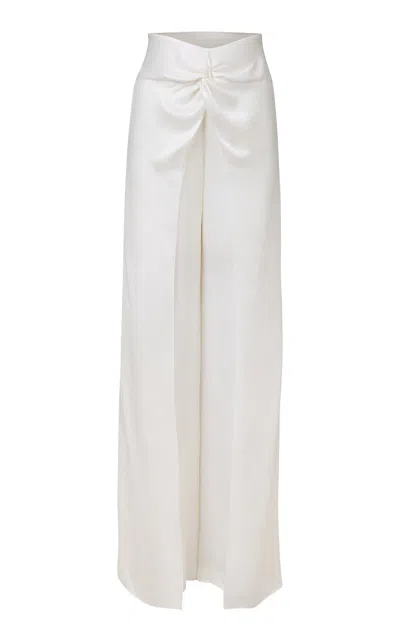 Silvia Tcherassi Canturipe Cupro Pants In White