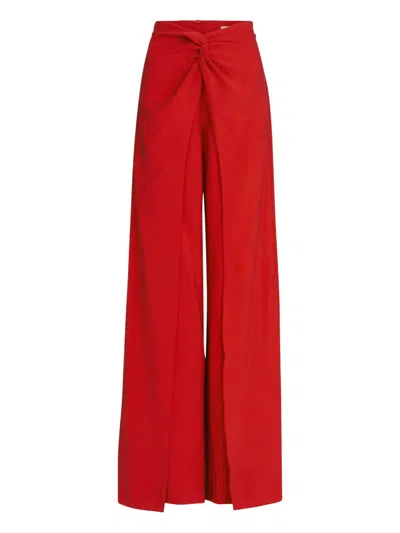 Silvia Tcherassi Canturipe Trousers In Red