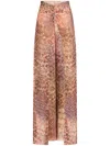Silvia Tcherassi Canturipe Printed Wide-leg Pants In Orange