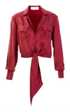Silvia Tcherassi Caserta Twisted Top In Red
