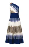 Silvia Tcherassi Catalina Cotton Midi Dress In Blue