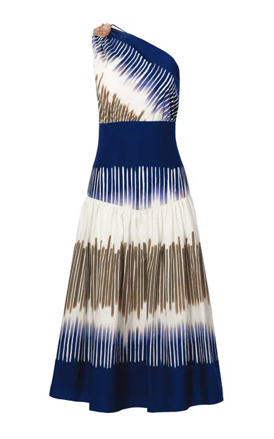 Silvia Tcherassi Catalina Cotton Midi Dress In Blue